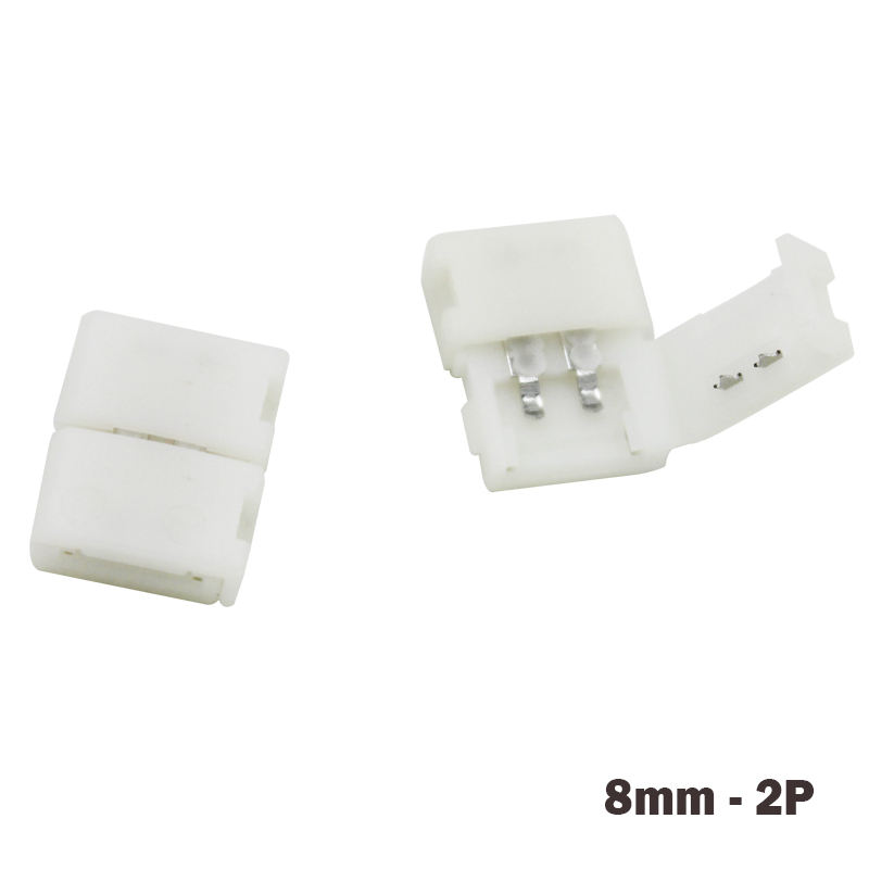 8mm2P/10mm 2P/10mm 4P Solderless Splitter Rechts Quick geen solderen Connector hoek Adapter 12 v 3528/5050 LED RGB Strip