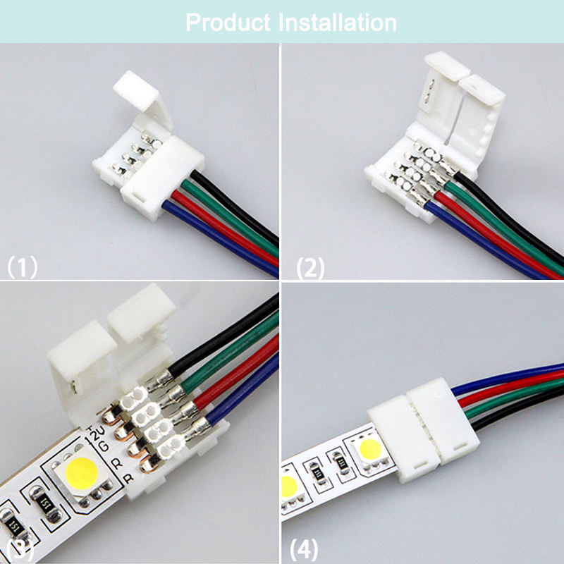 LED Strip Connector 2pin 8mm met Draad Gratis Sluit Geen Behoefte Solderen/Lassen Connector Voor Led Strip 3528/5050