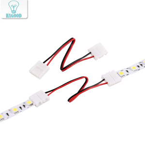 Dubbele LED Strip Connector 2pin 10mm met Draad Gratis Sluit Geen Behoefte Solderen/Lassen Connector Voor 5050/5630 Led Strip