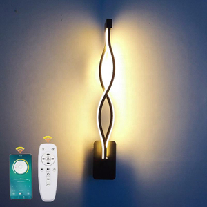 21W LED Wandlamp 2.4G Traploos Dimmende Wandlampen met Afstandsbediening Trappen Gang Lang Warm Wit Drie Kleurtemperatuur