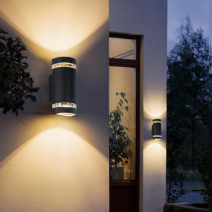 GU10 buitenwandlamp LED-lichtregeling inductie tuinwandlampen dubbele kop omhoog en omlaag verlichting binnenplaats balkon blaker