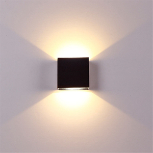 Cube CoB 6W LED Up En Down Wandkandelaar AC85-265V Slaapkamer Nachtkastje Kubus Wandlamp Indoor Aluminium Decoratie Verlichting armatuur