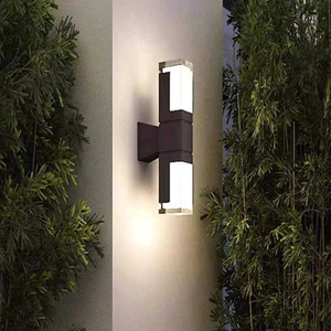 LED tweekoppige blaker Licht Vierkant Buitentrap Gangpad Waterdicht Acryl Creatief Exterieur Wandlamp Binnenplaats Balkon Blaker