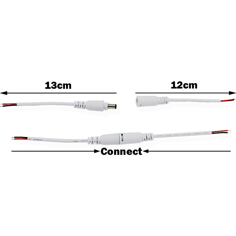 DC mannelijke en vrouwelijke stekkerkabel DC-voedingsconnector Adaptervergrendelingsgesp Voedingsbedrading connectorlijn