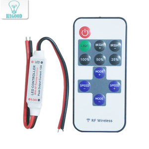 RF Draadloze Afstandsbediening LED Controller 12A 5 V-24 V LED RF Draadloze Mini Afstandsbediening Dimmer Controller voor LED strip met Gratis Verzending