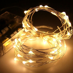 2M LED Garland Koperdraad Light String met Fairy Lamp voor Outdoor Garland Party Lights en New Year Christmas Decor