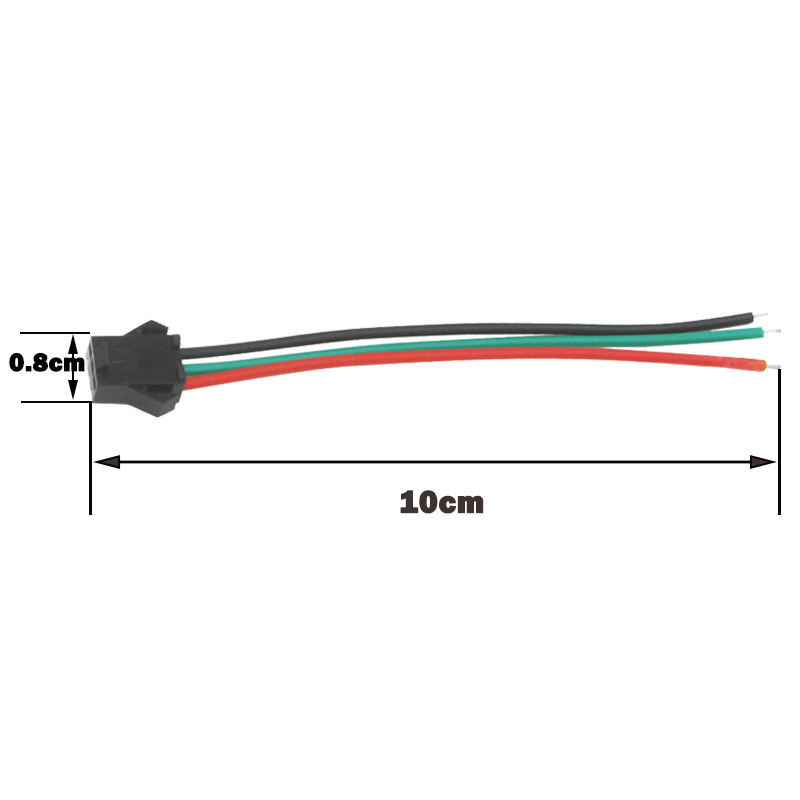 JST SM 3 Pins/kop Male naar Female Plug/Wire Quick Connector voor WS2812B RGB LED Strip