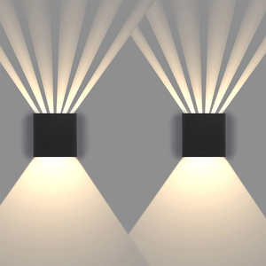 6W vierkante wandlamp Led-wandlamp Outdoor Wall Pack Led-verlichting Outdoor LED-wandlamp Six Beam Light Wandlamp