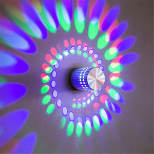 Gemengd licht van wandlamp met spiraalgat met fabrieksprijs en chique modern nachtlampje voor binnen RGB met afstandsbediening