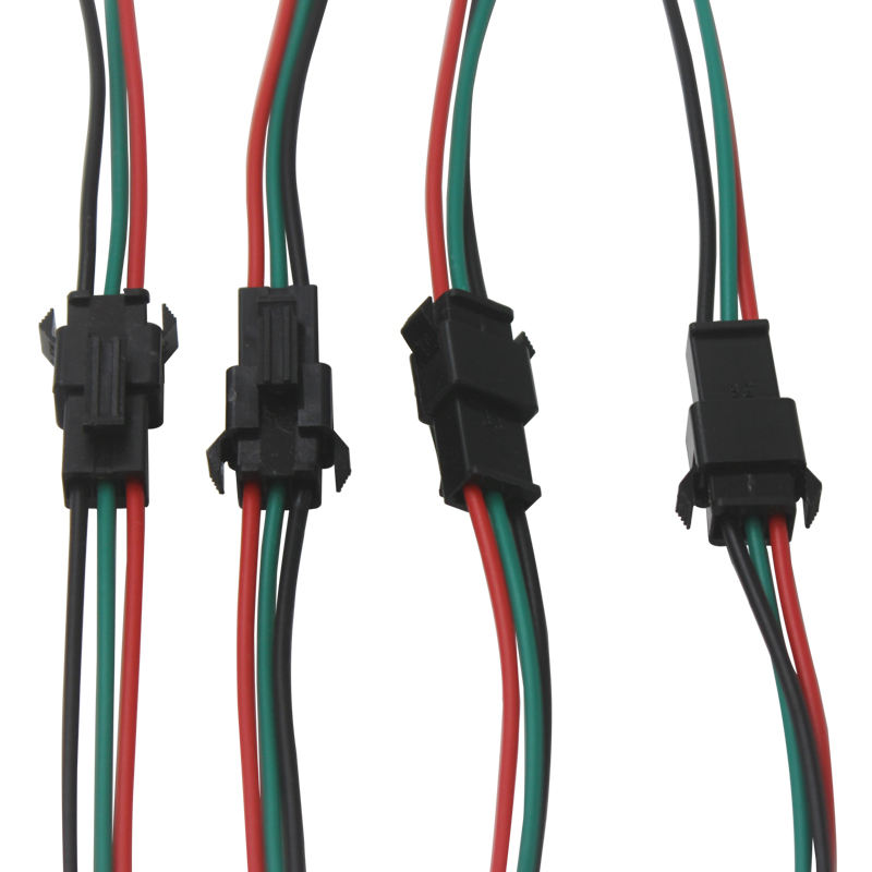 JST SM 3 Pins/kop Male naar Female Plug/Wire Quick Connector voor WS2812B RGB LED Strip