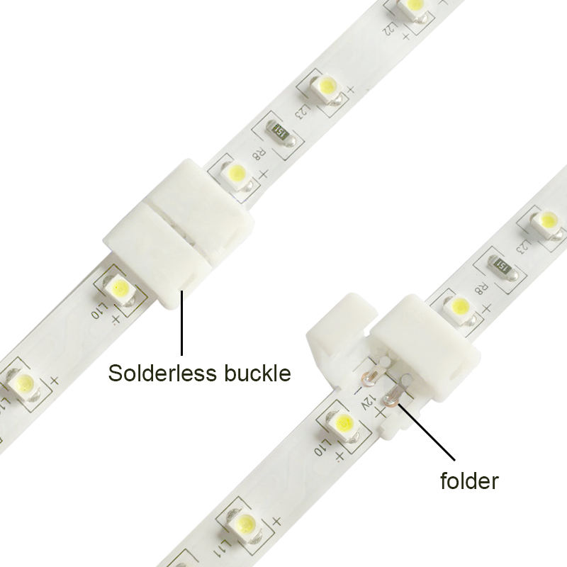 8mm2P/10mm 2P/10mm 4P Solderless Splitter Rechts Quick geen solderen Connector hoek Adapter 12 v 3528/5050 LED RGB Strip