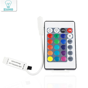 24 toetsen LED Controller RGB IR Afstandsbediening DC12V Met Mini Ontvanger LED Driver Dimmer Fit voor 5050/3528 RGB LED Strip Licht