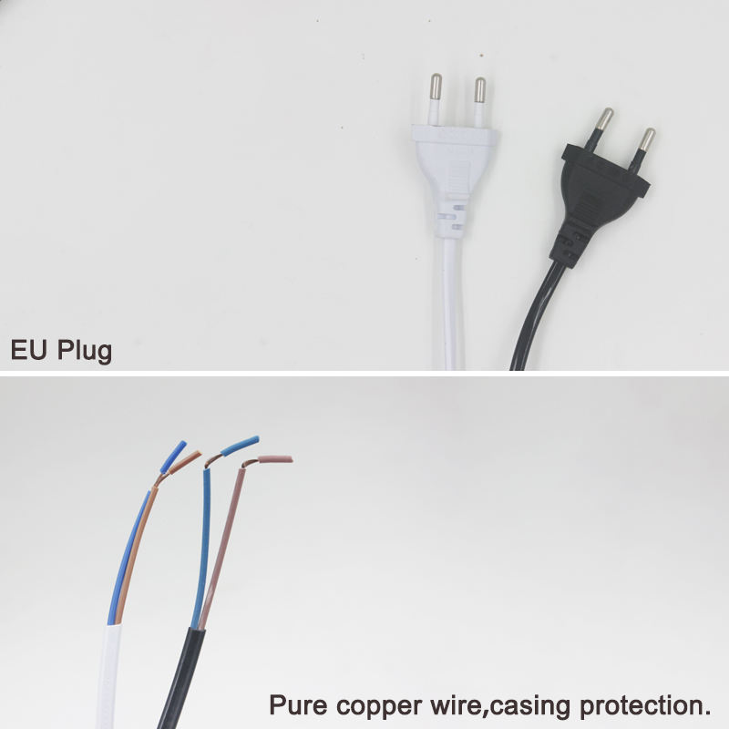 1,8 m lijnkabel 303 aan-uit netsnoer voor LED-lamp met knopschakelaar EU-stekker lichtschakeling transparant