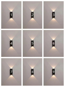 Letter wandlamp digitale wandlamp up en down LED wandlamp Huisnummer licht led wandlamp buiten buiten muur led verlichting led wandkandelaar buiten