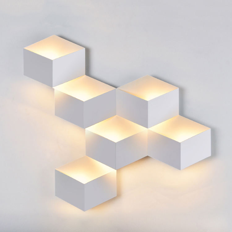 Modern led-licht 120 mm kubieke waterdichte wandlamp en decoratief buitennachtlampje voor huis en tuin Goedkope Pricec