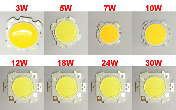 Fabriek groothandel COB lichtbron 10-50W high power high display index highlight geel licht wit licht COB lamp kralen