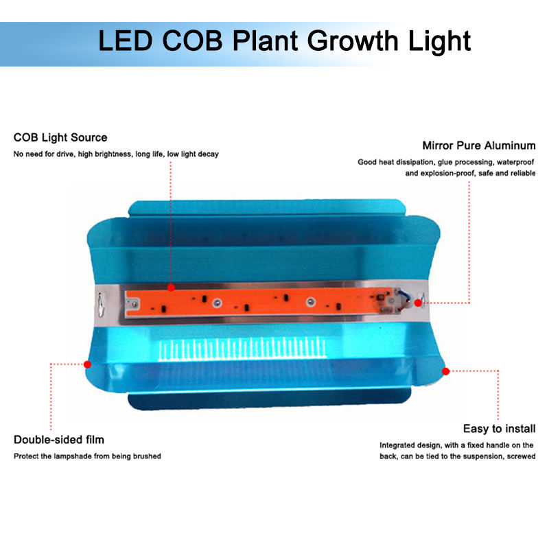 LED Kweeklampen 20W 30W 50W 80W UV LED Plant Licht Groeien Volledig Spectrum AC110V/220V/DC12V voor Binnenteelt