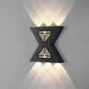 12W lettervormige wandlamp omhoog en omlaag licht buiten led wandkandelaar moderne buiten wandkandelaar zwarte buiten wandkandelaar zwarte buiten wandkandelaar