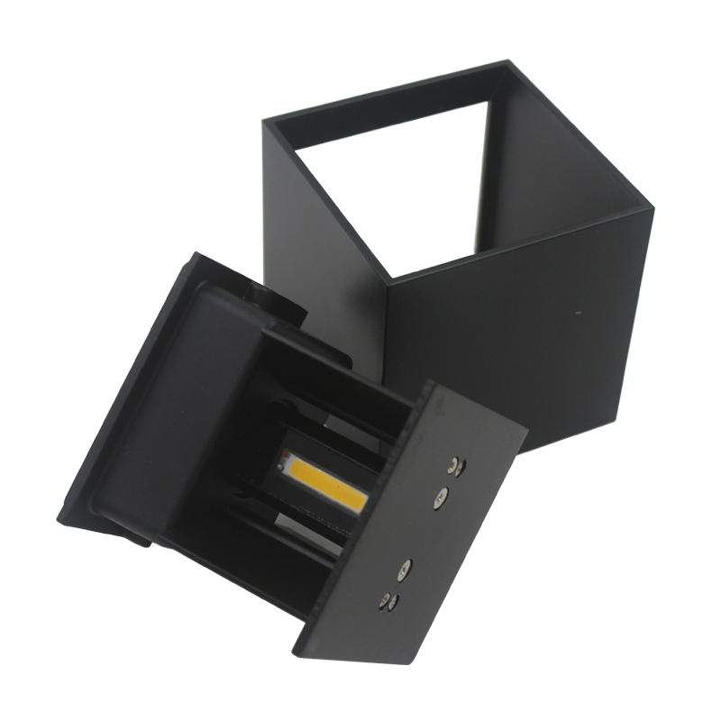 Industriële Stijl 12W AC85-265V Waterdichte IP65 Verstelbare Beam Aluminium Outdoor LED Kubus Waterdichte Wandlamp Populaire