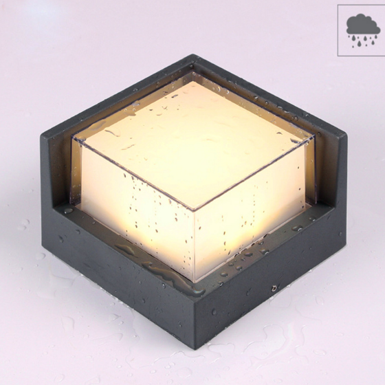 Decoratieve led lamp Acryl vierkante wandverlichting waterdichte binnen wandlamp met Aluminium buiten nachtlampje
