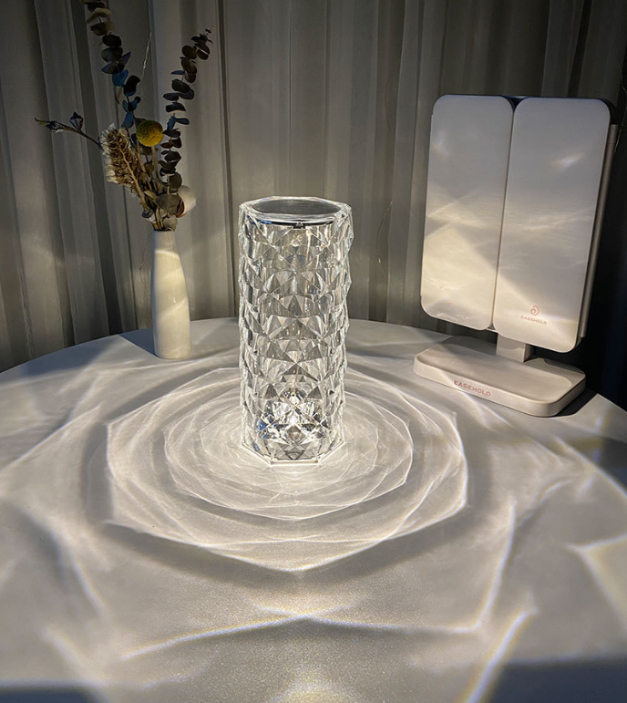 Afstandsbediening Sfeer Rose Crystal Lamp Opladen via USB Woonkamer Slaapkamer Kleine tafellamp Nieuwe tafellamp 
