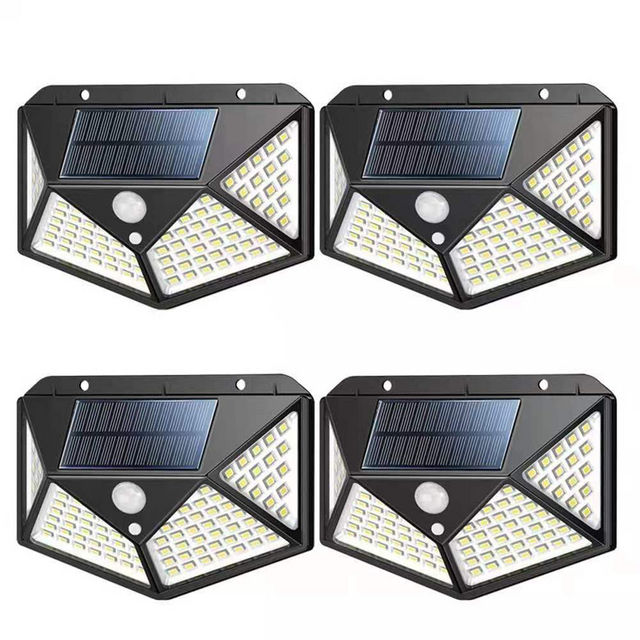 100 LED ip65 Solar Light Outdoor Solar Lamp PIR Motion Sensor Wandlamp Waterdicht Zonne-energie Zonlicht Voor Tuin decoratie