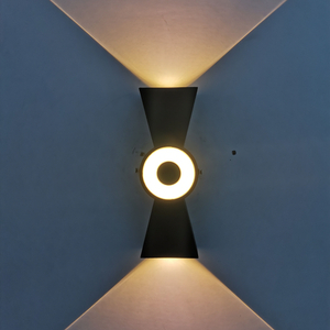 6W Outdoor Waterdichte chinese knoop vorm Wandlamp COB chip up en down blaker Aluminium ip65 Wandlamp vierkante veranda Tuin