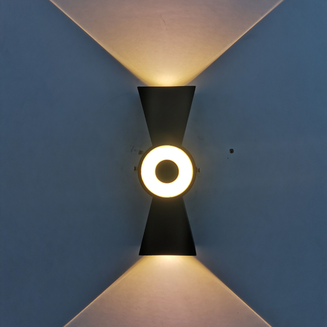 6W Outdoor Waterdichte chinese knoop vorm Wandlamp COB chip up en down blaker Aluminium ip65 Wandlamp vierkante veranda Tuin
