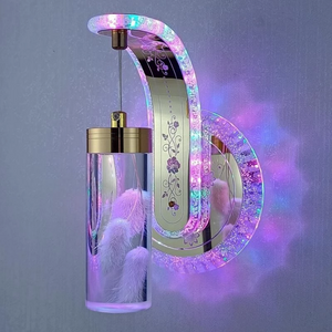 Nieuwe Nachtkastje Led Wandlamp Slaapkamer Hotel Eenvoudige Badkamer Lichten Moderne Creatieve True Flower Amber led Wandlamp