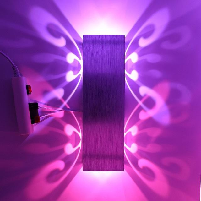 2W 6W dubbele vlinderlamp binnendecoratie wandlamp unieke kleine nachtlamp voor hotel woonkamer decoratie