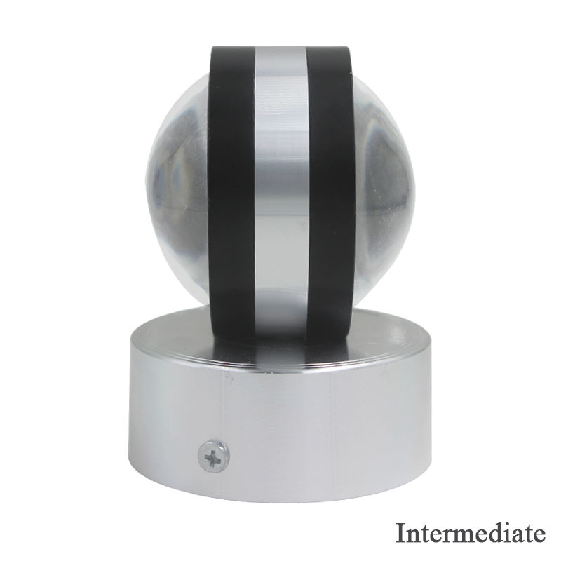 2W 6W Indoor Crystal Light Up en Down Wandlamp RGB Wandlamp Ronde Wandlamp Glazen Wandlamp