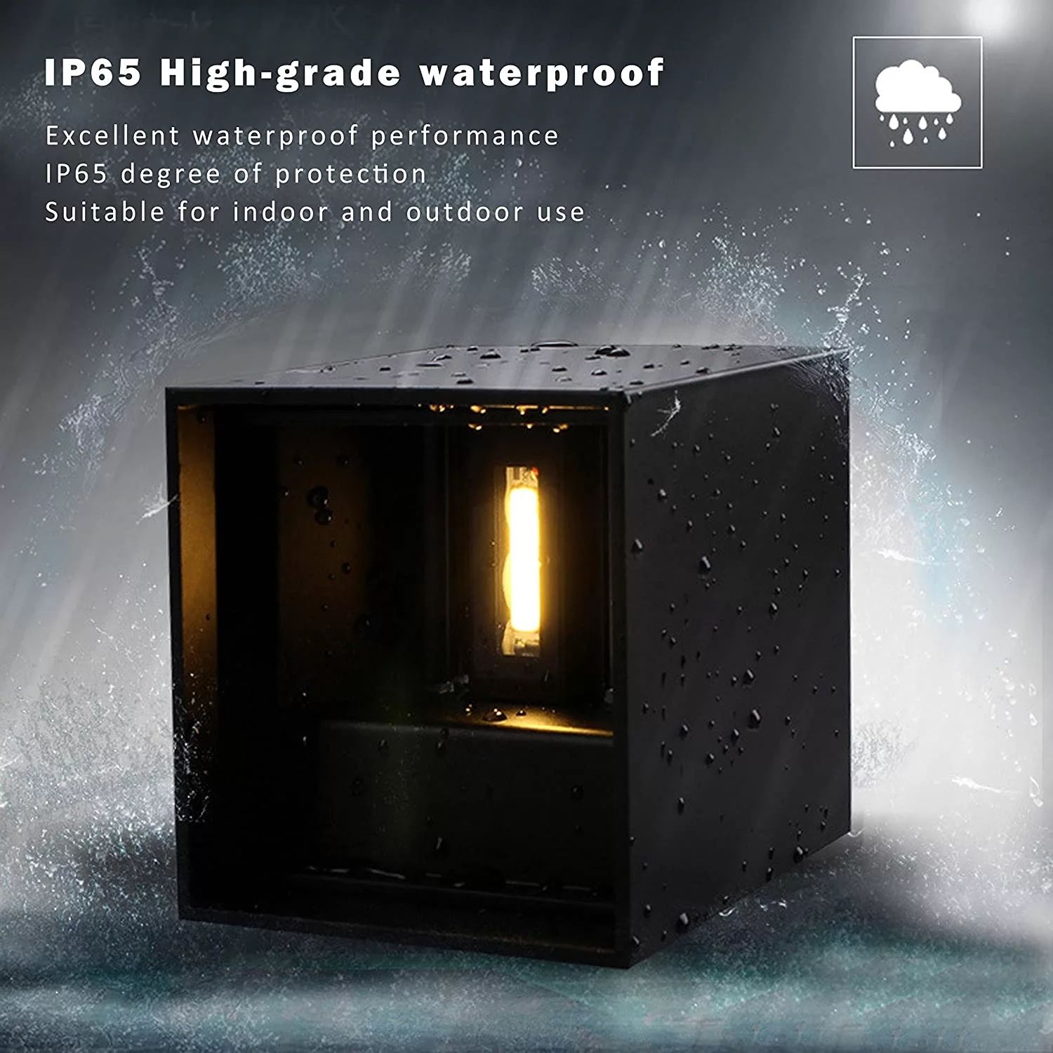 Industriële stijl 12W waterdichte IP65 verstelbare aluminium buiten LED kubus waterdichte wandlamp