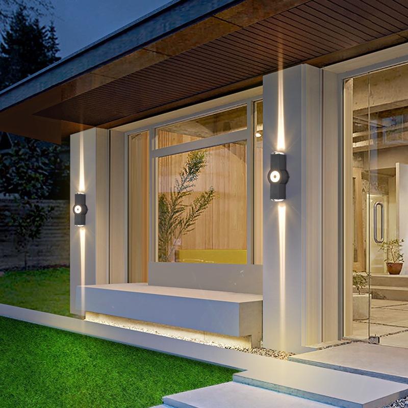Led Wandlamp Aluminium Buiten IP65 Waterdicht Up Down Wandlamp Voor Thuis Trap Slaapkamer Nachtkastje Badkamer Gang Verlichting