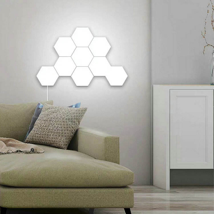 Kleurrijke LED honingraat kwantum zeshoekige wandlamp met aanraakgevoelig voor slaapkamer woonkamer trapzolder