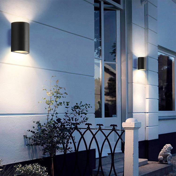 Aluminium COB Outdoor Licht 6W Waterdichte IP65 Wandlamp Up En Down Veranda Schansen 85-265v verstelbare Wandlamp Binnenplaats Veranda