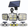 Hagood Outdoor waterdicht 3 Heads Wandlamp Three Heads 83 COB Solar Sensor LED Powered Security Lights