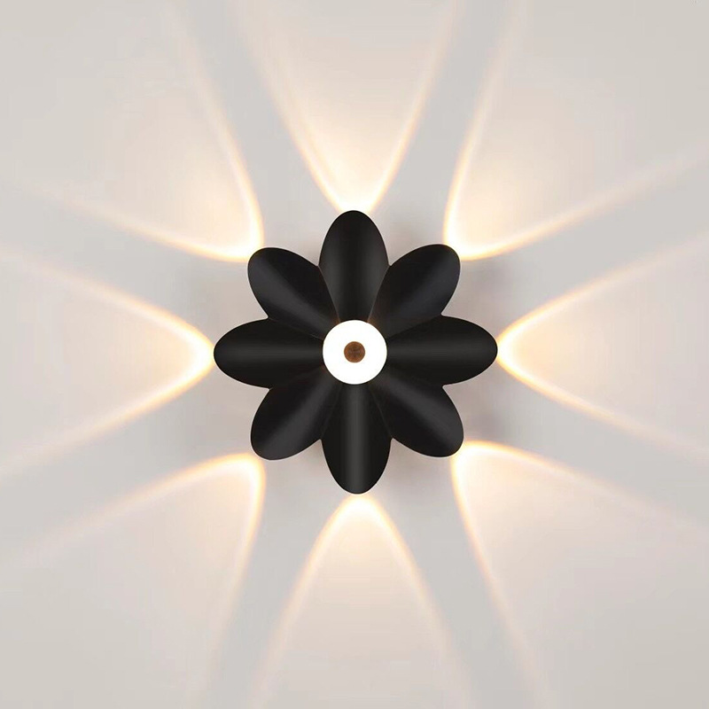 LED Outdoor Wandlamp Up Down Lichtgevende Wanddecoratie Spotlight Lotus Villa Gang Balkon Gang Achtergrond Wandlamp