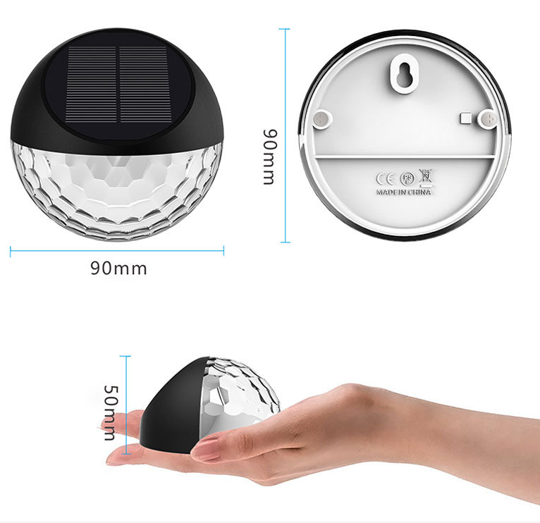LED Zonne-verlichting Outdoor Licht Controle Sensor Tuin Decoratie Solar Hek Wandlamp Halve Cirkel Energie Waterdicht Straatlantaarns