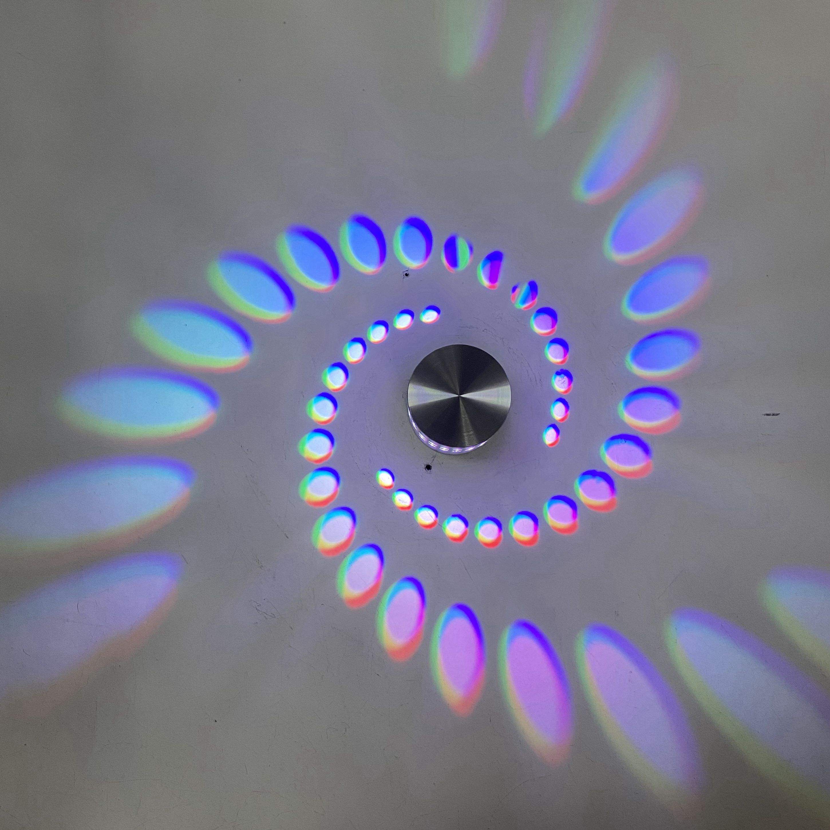 LED Spiraal Gat Wandlamp 16 kleuren wandlamp Afstandsbediening wandlamp Geschikt voor Hal KTV Bar Woondecoratie Kunst Wandlamp