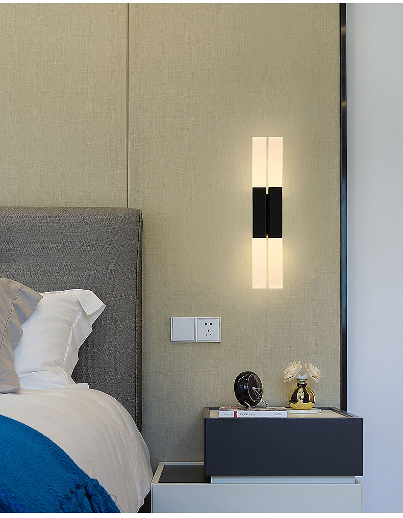Nordic Moderne 8W Wandlamp Waterdicht Ip65 Led Aluminium Outdoor Up Down Wandlamp Voor Tuin Hotel Lichtgevende witte Lichaam Glas