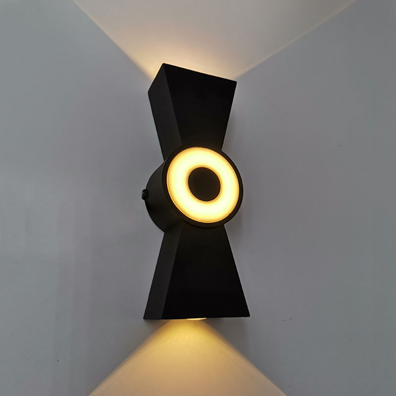 Lampen fabrikanten van buitenwandlampen Wandlamp Led Rgb met groothandelsprijs zwarte wandkandelaar voor buiten