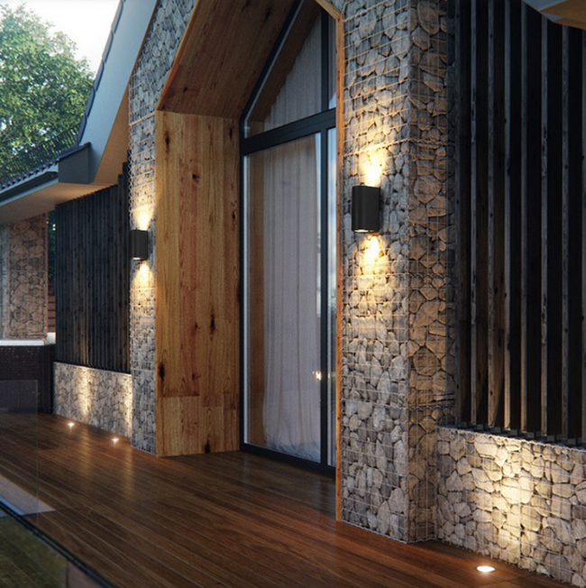 12W Kolom Dubbele Kop Waterdichte Wandlamp Unieke Nachtlamp IP65 Waterdichte Wandlamp voor Tuin Yard Decoratie Outdoor Sconces