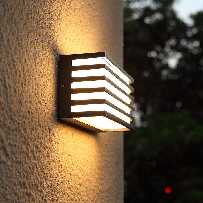 Nieuwe Outdoor tussendoor Moderne LED Wandlampen Lange Acryl Woonkamer Slaapkamer Gang Veranda Zwart Indoor Lamp Verlichting
