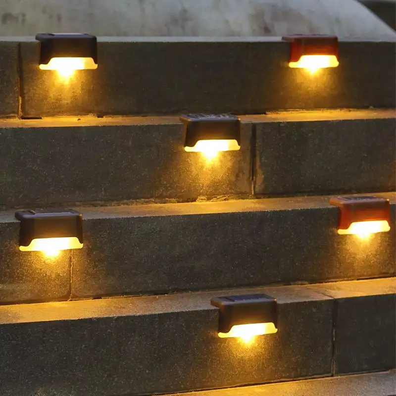 Solar step lamp led solar outdoor light Led Wall Tile Light Modern waterdicht buitenhuis fancy foot lamp verzonken led step lights trap licht