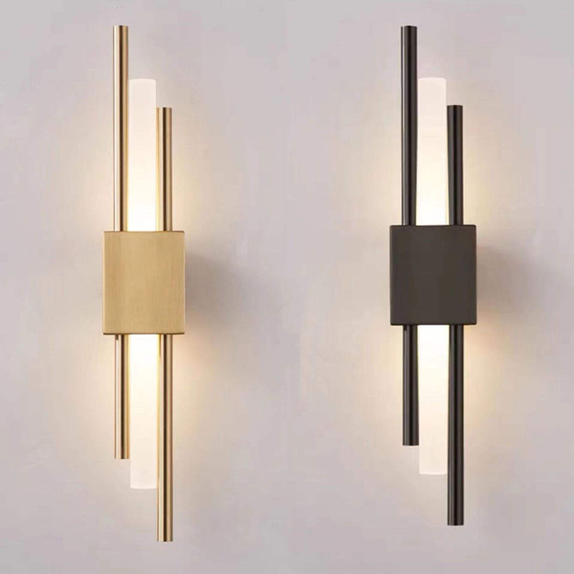 6W lange strip wandlamp woonkamer achtergrond muur studeerkamer slaapkamer bedlampje eenvoudig modern Scandinavisch licht luxe creatief raster