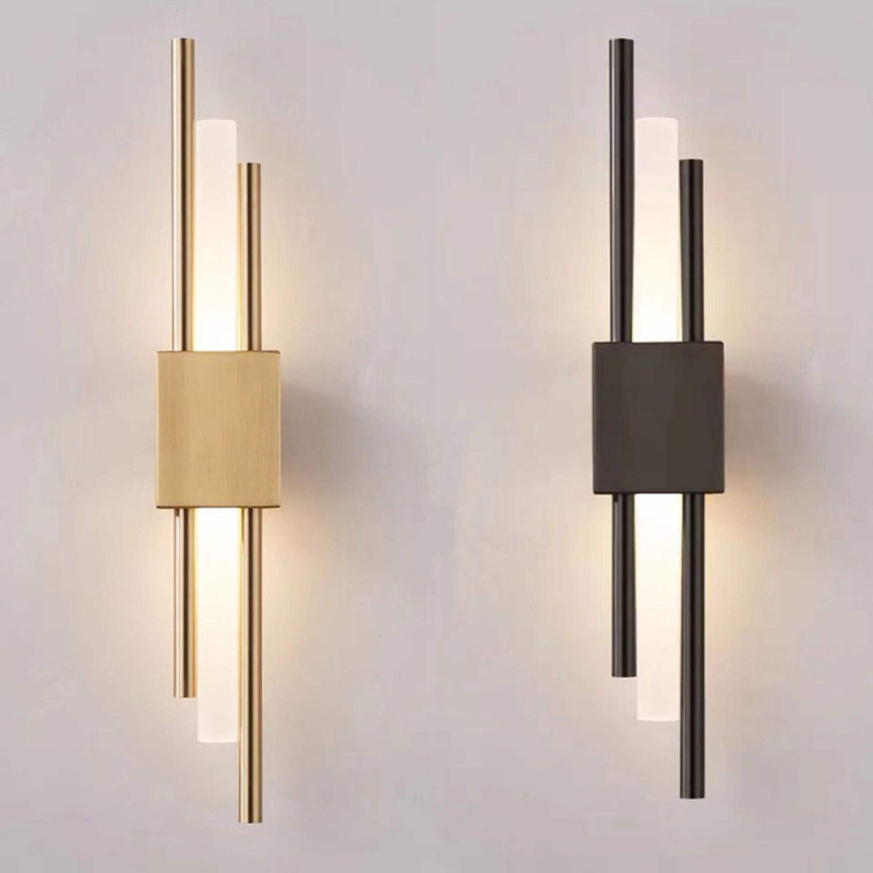 6W lange strip wandlamp woonkamer achtergrond muur studeerkamer slaapkamer bedlampje eenvoudig modern Scandinavisch licht luxe creatief raster