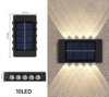  6LED op en neer zonne-wandlamp buitendecoratie tuin binnenplaats huis wandlamp waterdichte lichtgevende buitenartikelen