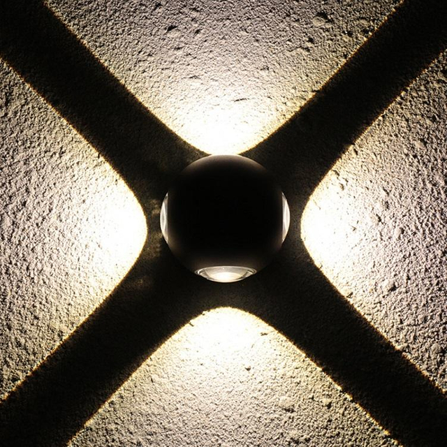 12W Big Size Aankomst Ball Lights Outdoor Down Light Multi-color Lights Externe Wandlampen Armatuur LED wandlamp LED Wall Lampen