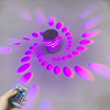 3W RGB Bloem LED Wandlamp Wandmontage Afstandsbediening Nachtlampje Spiraal Gat LED Mooie Decoratieve Wandlamp 