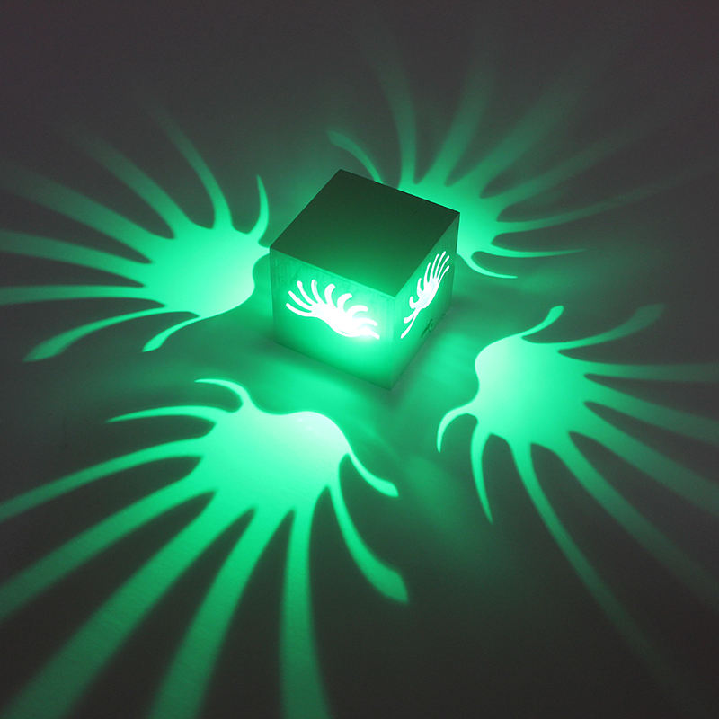 3W aluminium mooie RGB-wandlamp voor decoratie van kunstgalerijen balkonlamp veranda-verlichting